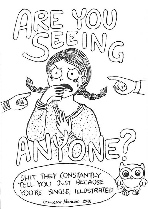 AY front page of Are you seeing anyone? by Francesca Mancuso