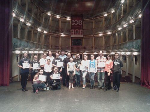 diploma giving ceremony of Latin dance workshop in Faial theatre